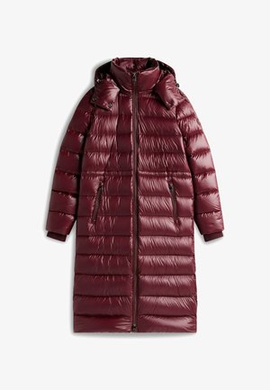 Tommy Hilfiger, GLOSS HW DOWN WAIST REG MAXI - Vinterjakker - deep burgundy