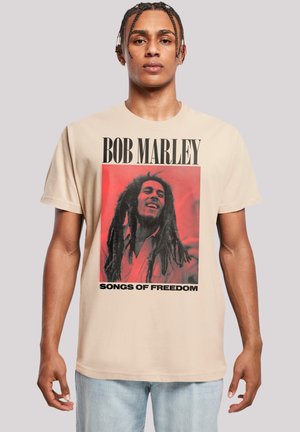 BOB MARLEY SONGS OF FREEDOM REGGAE MUSIC - Print T-shirt - sand