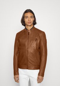 Belstaff RACER JACKET - Casaco de couro - heritage khaki