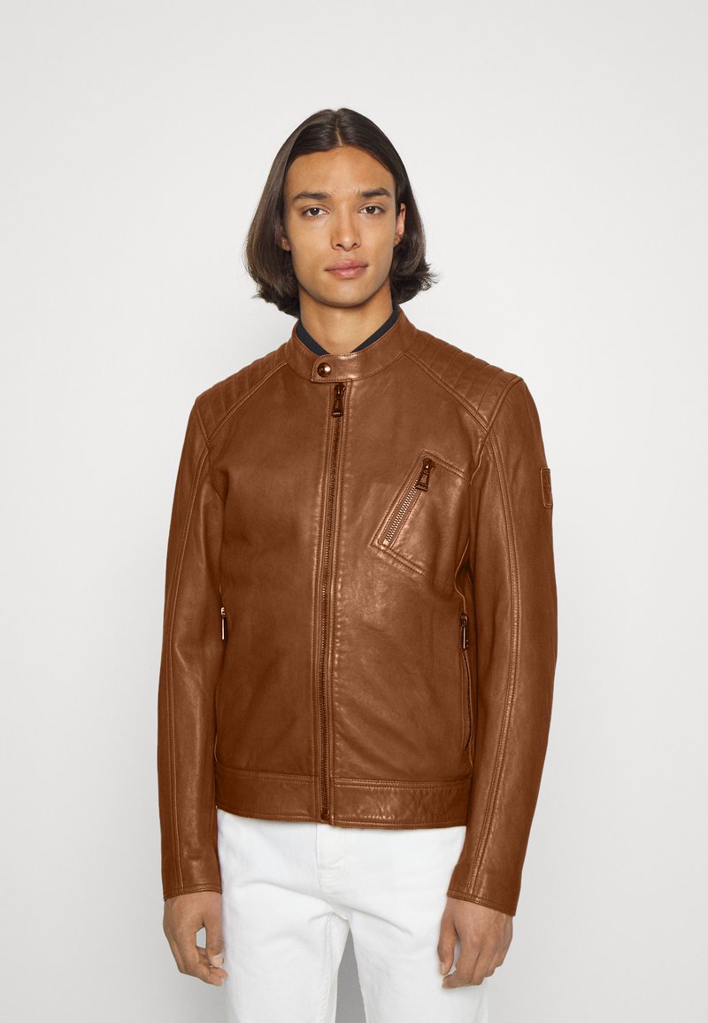 Belstaff RACER JACKET - Casaco de couro - heritage khaki
