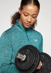 Under Armour TECH TWIST - Langarmshirt - hydro teal/white
