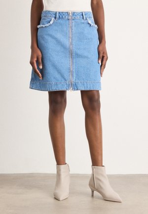 CLASSIC RIVA SKIRT - A-line skjørt - mid blue denim