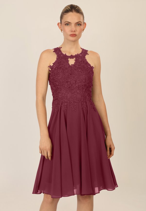 EMBROIDERED  - Cocktailkleid/festliches Kleid - bordeauxrot
