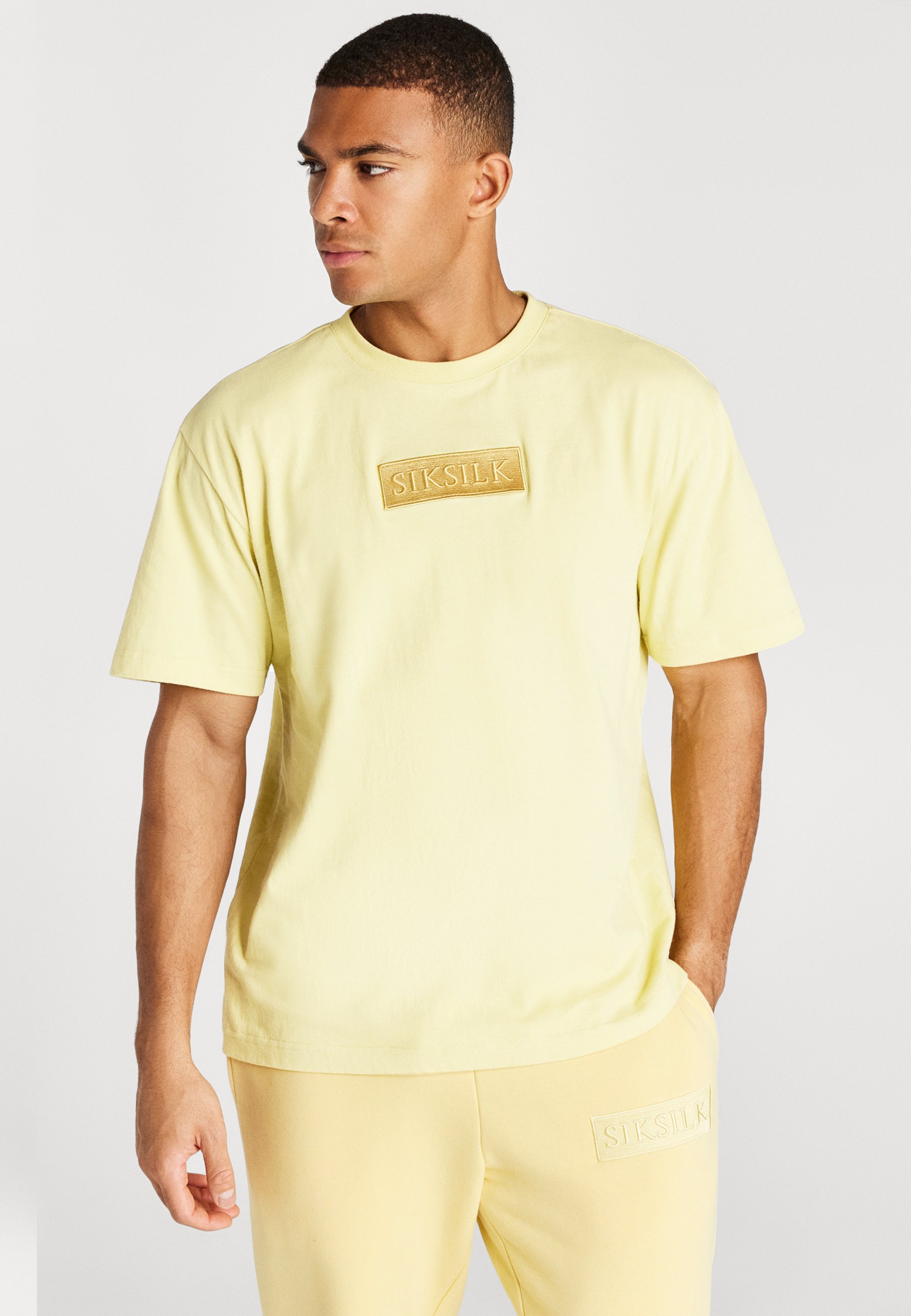SIKSILK ESSENTIAL TEE - Camiseta básica - yellow/amarillo - Zalando.es