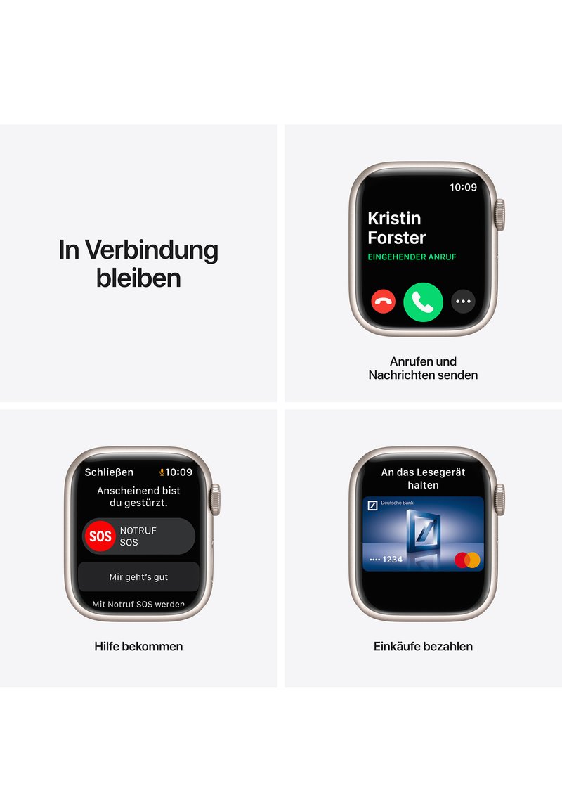 Herren Bälle & Schläger | Apple APPLE WATCH SERIES 7 41MM (GPS) Smartwatch starlight/goldfarben - FL07560 Herren Bälle & Schläger | Apple APPLE WATCH SERIES 7 41MM (GPS) Smartwatch starlight/goldfarben - FL07560