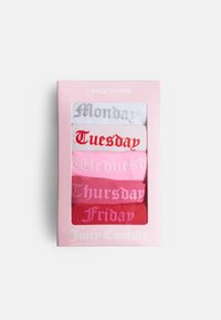 Juicy Couture MON GOTHIC THONG 5 PACK - String - white/pink/red