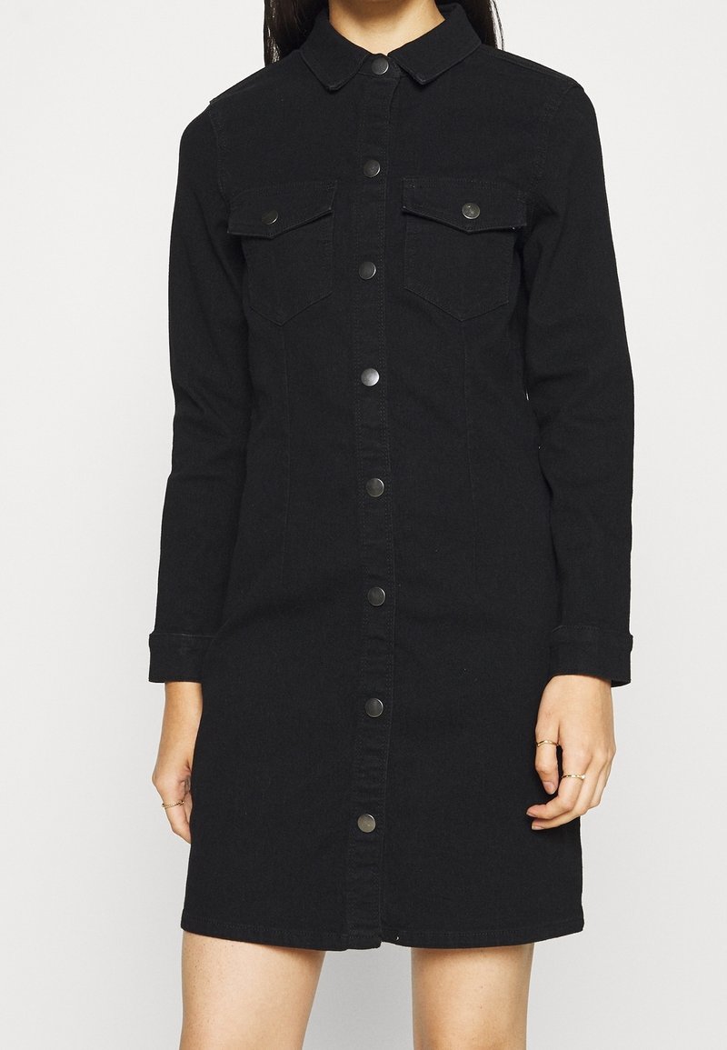 Pieces Vestido vaquero - black denim