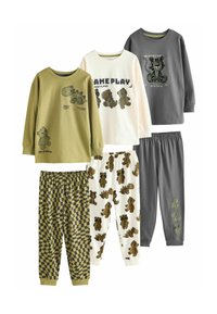 Next - REGULAR FIT -3 PACK  SET - Pyžamová sada - green ecru Miniatura obrázku 1