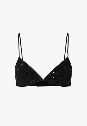 LIU JO, LIU JO TULLE TOP WITH JEWEL EMBROIDERY - Soutien-gorge triangle - black