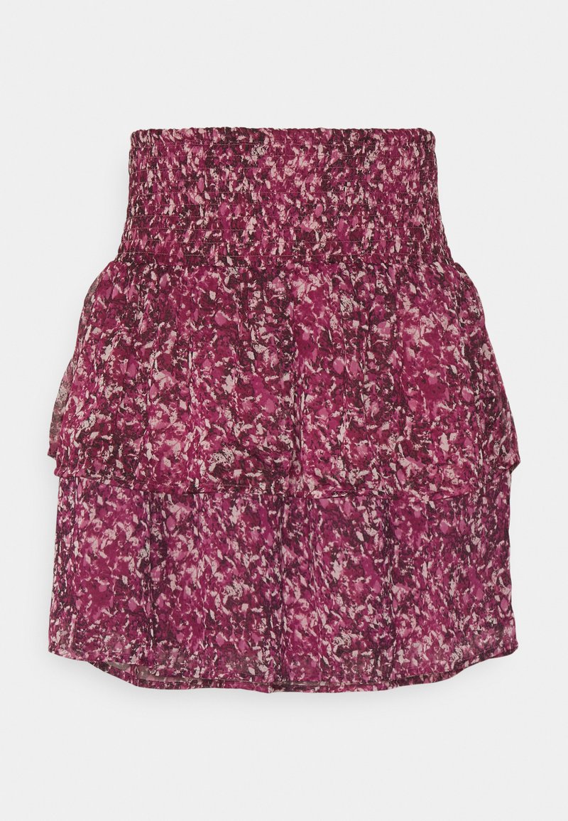 Pieces Petite A-lijn rok donkerroze