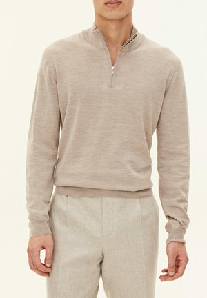 MARLON HALF ZIP - Pullover - baked beige