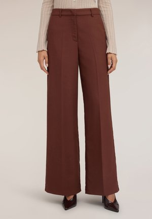 Motivi, PANTALONI PALAZZO A VITA ALTA CON PIEGA STIRATA (ITALIAN SIZE) - Trousers - marrone