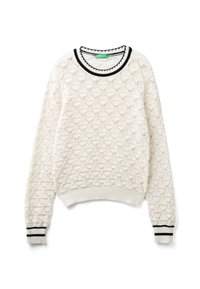 United Colors of Benetton Stickad tröja - off-white