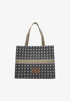 TOTE BAG MIT STYLISCHEM STRUKTURMUSTER - Cabas - dunkelblau