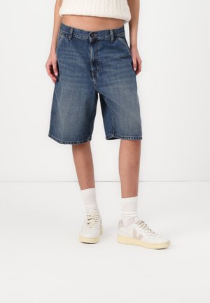 BRANDON SINGLE KNEE - Jeans Shorts - blue dark used wash