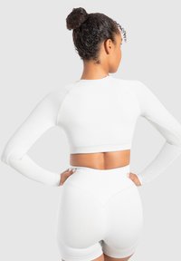 Smilodox CROP LONGSLEEVE MAYSA - T-shirt à manches longues - hellgrau