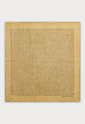 GEO PRINT LINEN SILK SQUARE SCARF - Fulardi - birch tan