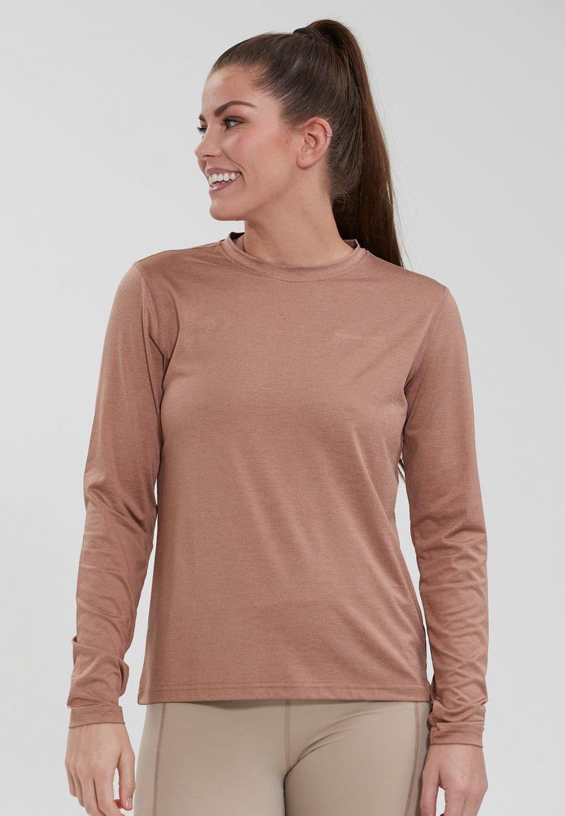 Endurance Funktions Maje Melange - Langarmshirt - beaver fur