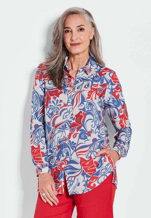 Overhemdblouse - red blue patterned