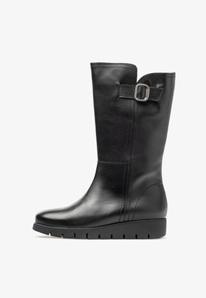 Yokono PLANA MANILA - Botas de cuña - black