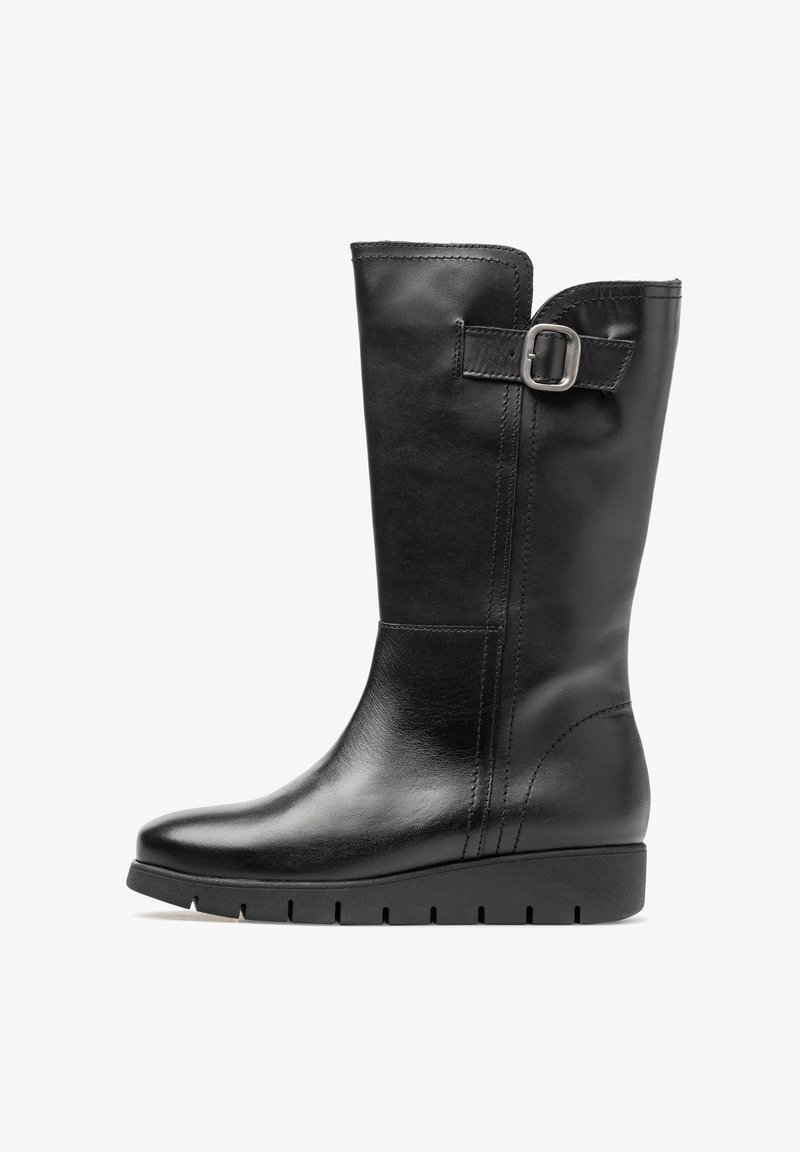 Yokono PLANA MANILA - Botas de cuña - black