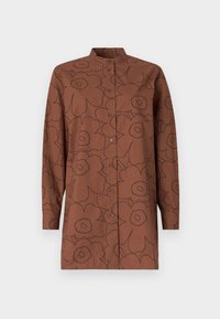 Marimekko ROHKEA PIIRTO UNIKKO SHIRT - Pogājama blūze - dark brown/black