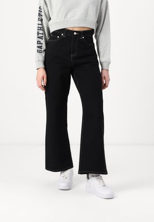 W' OLIVIA PANT - Leveälahkeiset - black rinsed