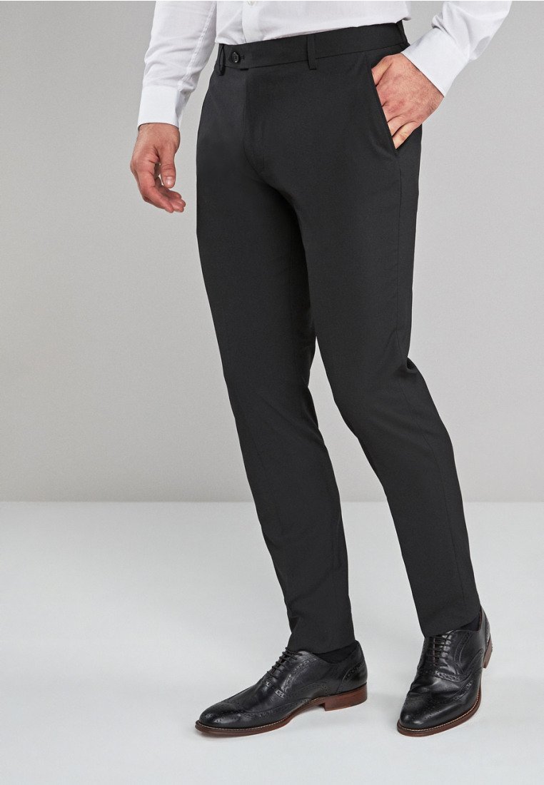Pantalon Traje Negro Traje Super Skinny Hombre Pantalón Negro