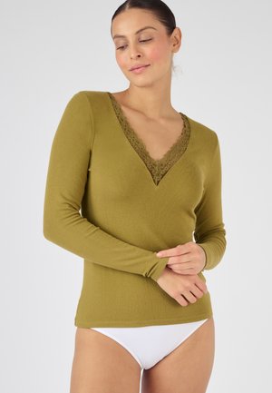 TEE MANCHES LONGUES - Unterhemd/-shirt - Bronze color