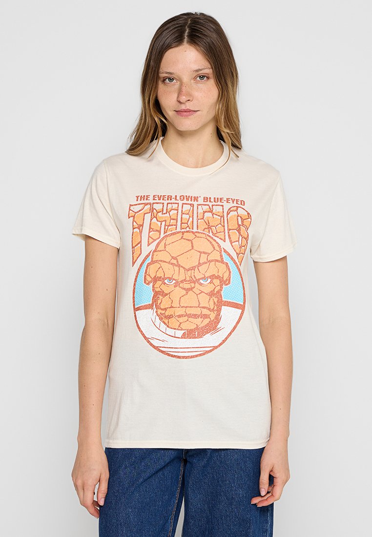 Marvel T-shirt print beige