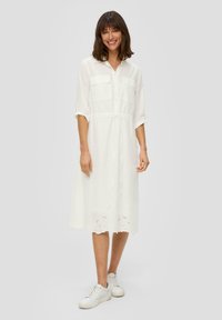 s.Oliver MIT BRODERIE ANGLAISE - Haljina-majica - ecru