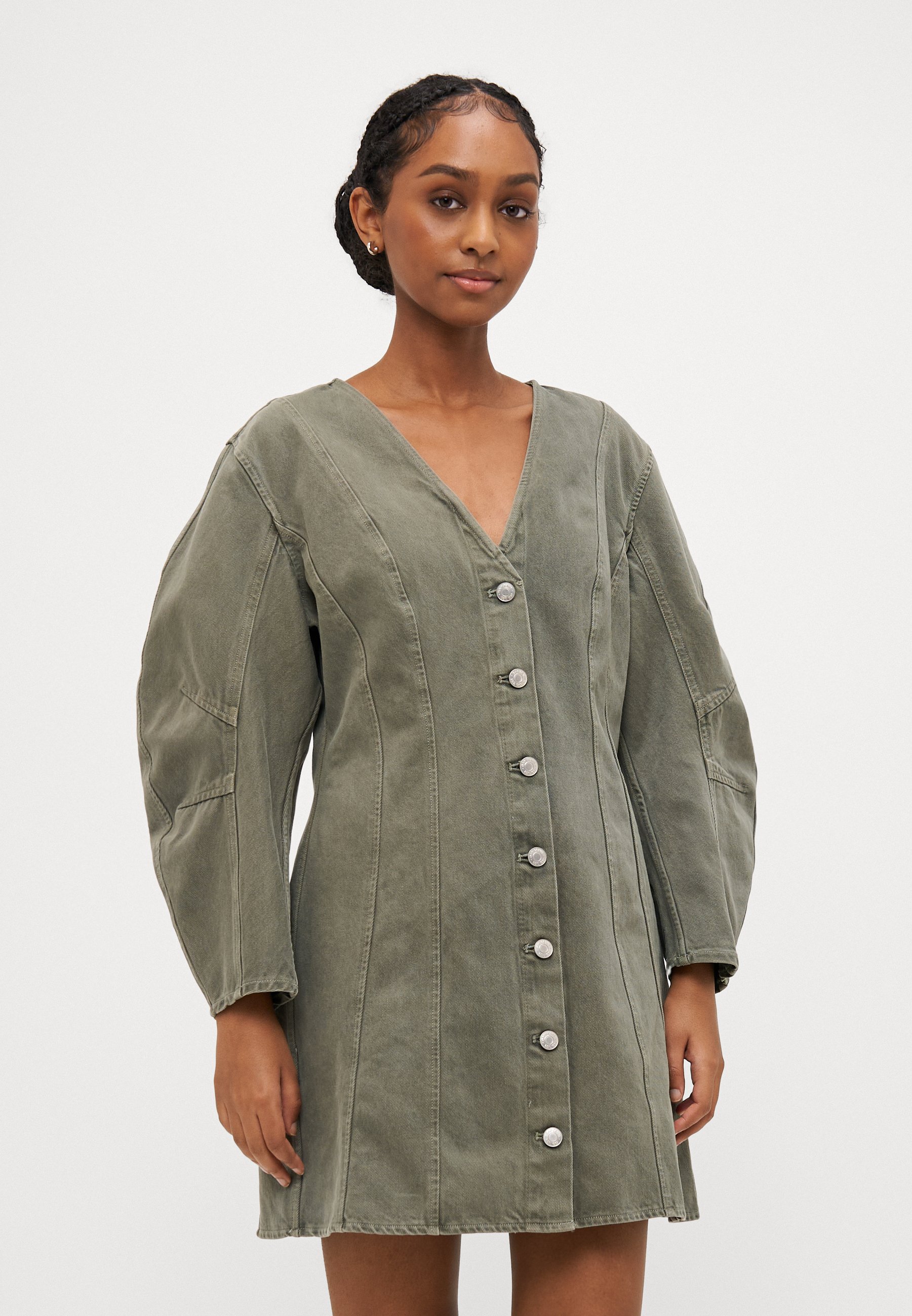 GAP Petite HORSESHOE MINI DRESS - Denim dress - mesculen green/dark blue -  Zalando.ie