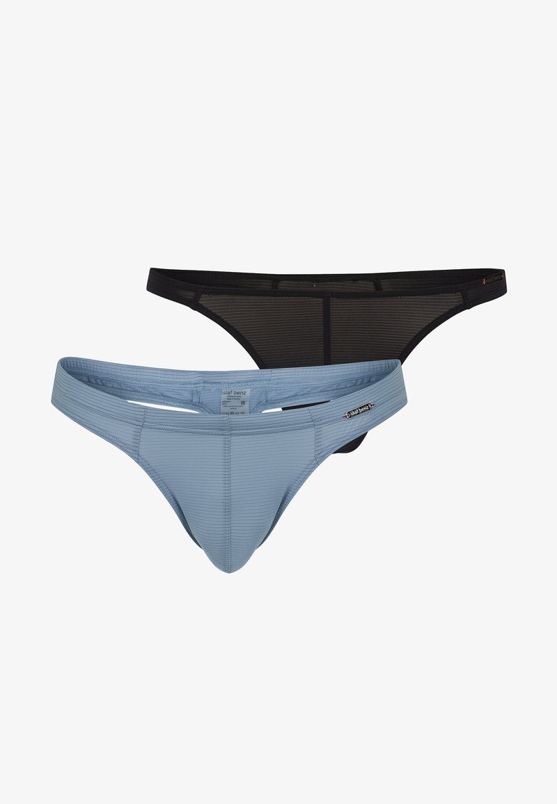 Olaf Benz 2-PACK RED1201 MINISTRING - Tanga - black sky