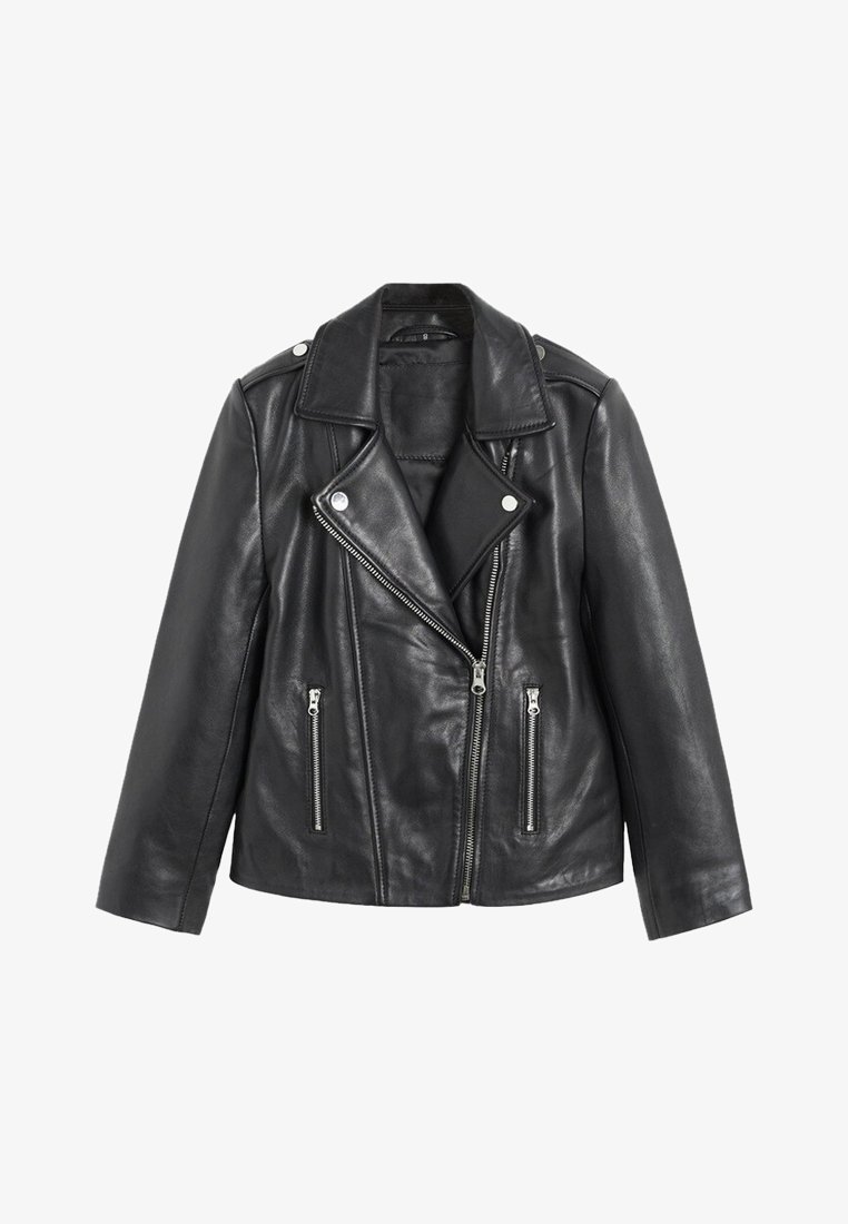 Mango Kids ESTHER - Kožená bunda - black