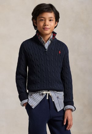 Polo Ralph Lauren CABLE-KNIT COTTON QUARTER-ZIP SWEATER 2-14YO - Pullover - navy