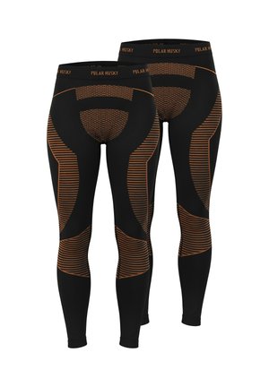 2 PACK THERMO - Leggings - Strümpfe - orange/schwarz