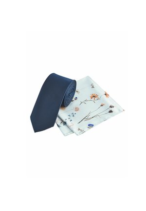 SAGE SET - Einstecktuch - navy blue light blue pressed flower