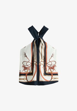 Next, REGULAR FIT - HALTER NECK TOP . - Bluse - ecru scarf horse print