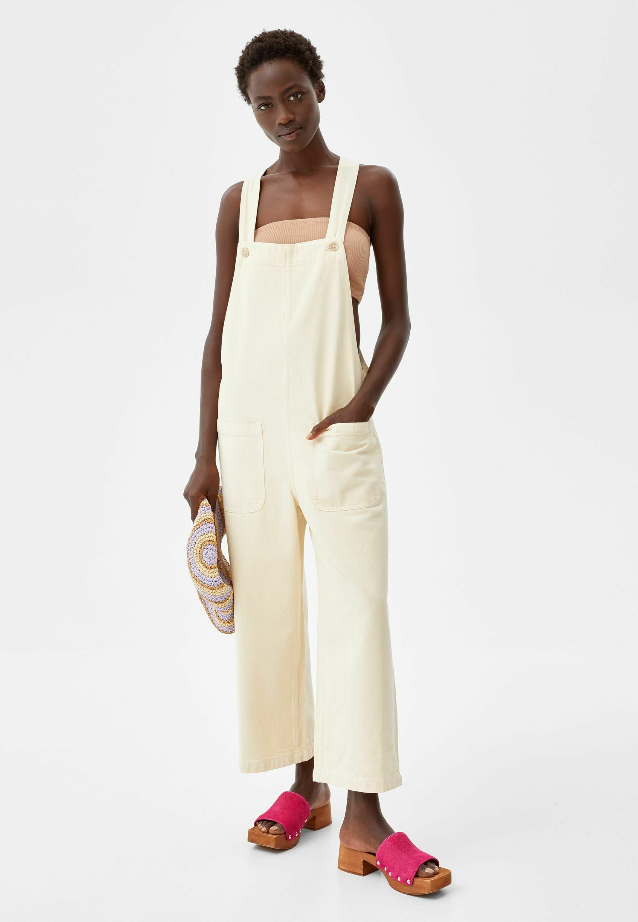 Bershka Salopette - beige - Zalando.it