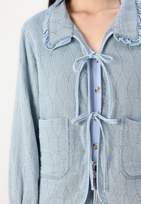 ONLIDA FRILL COLLAR SHIRT - Denim jacket4
