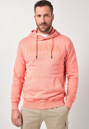 VINTAGE LOOK KANGAROO POCKET UP TO SIZE XL - Kapuzenpullover - coral