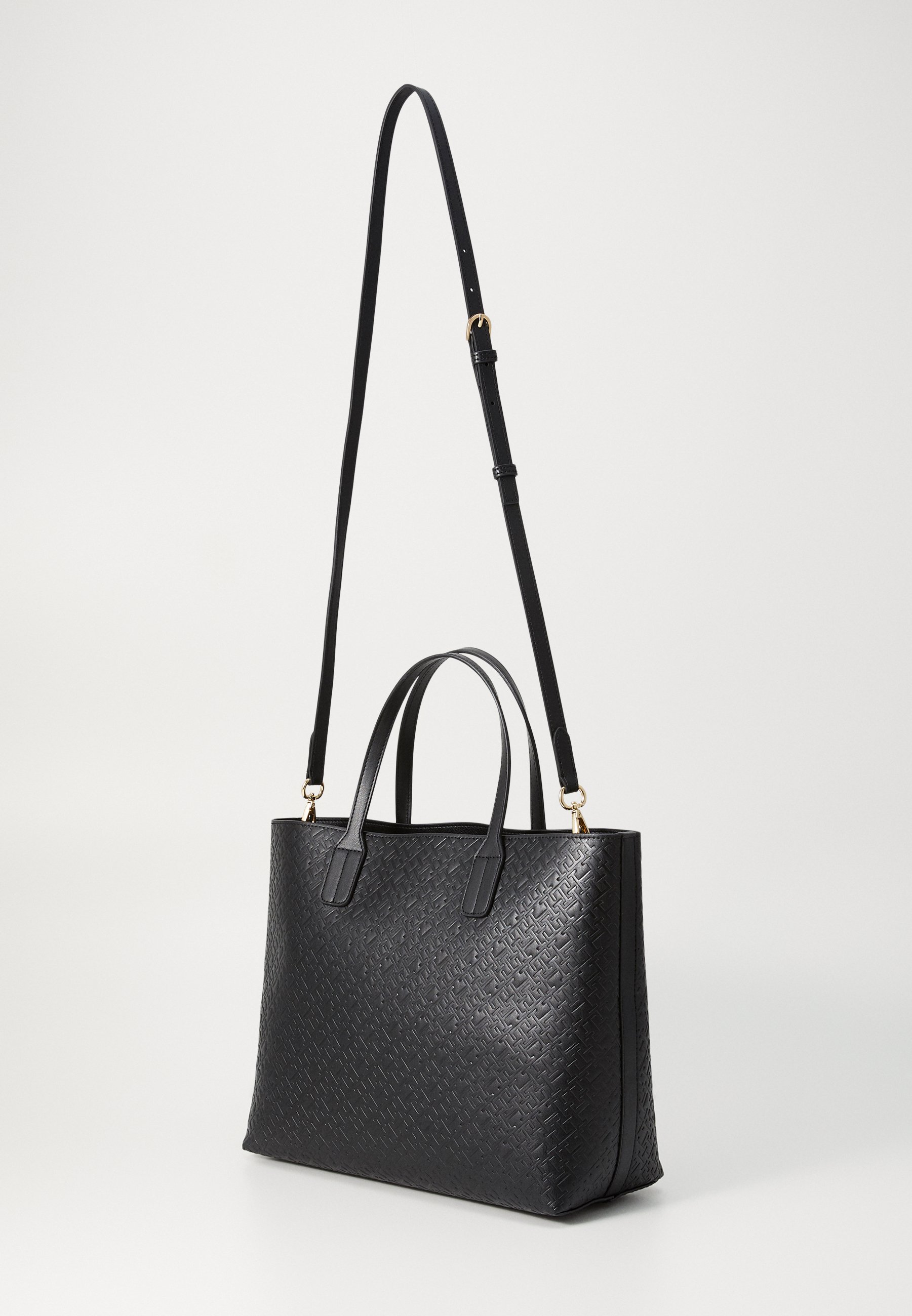 Tommy Hilfiger ICON SATCHEL MONO - Tote bag - black - Zalando.co.uk