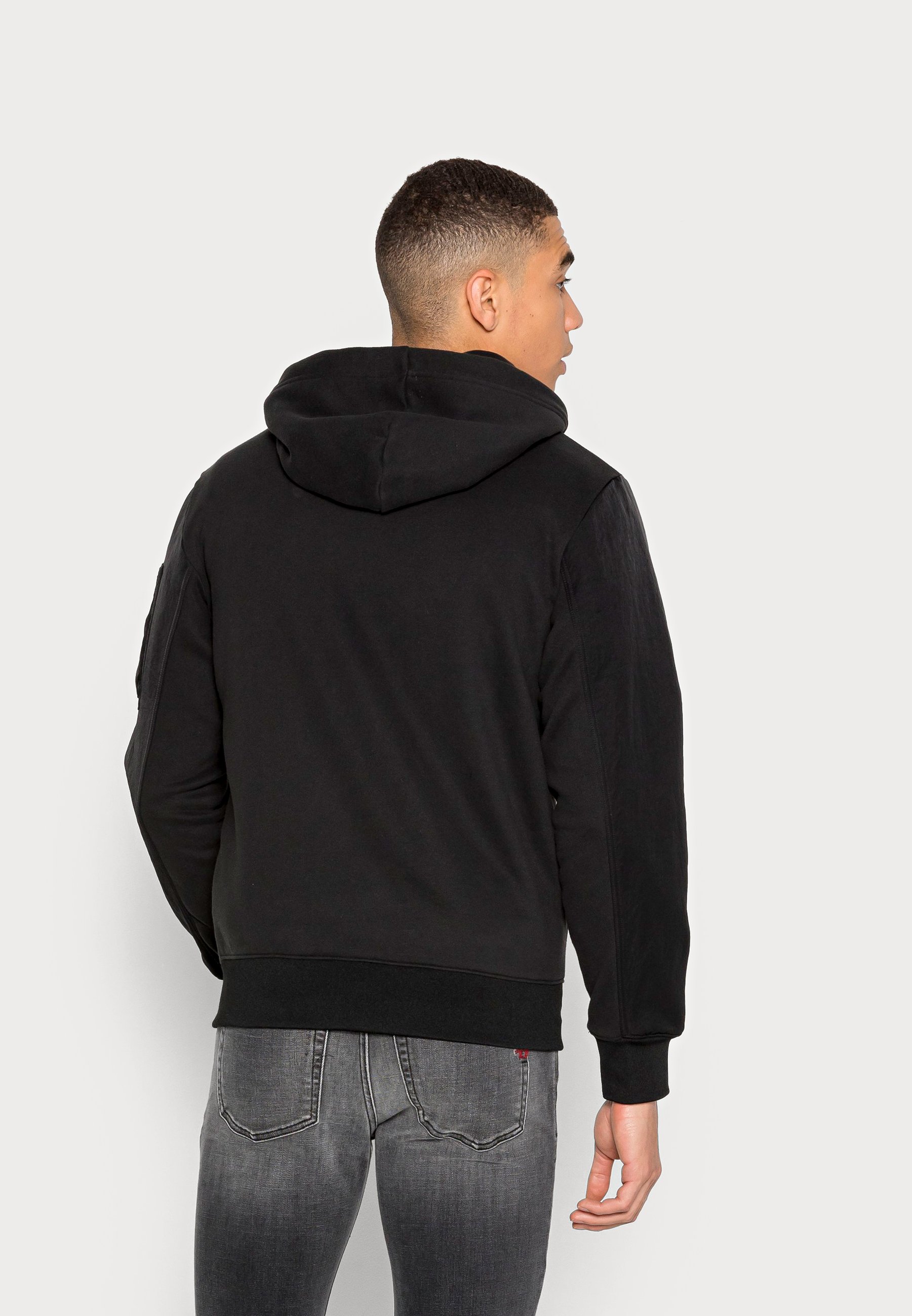 Calvin Klein Jeans BOX MIX MEDIA ZIP THROUGH - Sudadera con cremallera -  black/negro - Zalando.es
