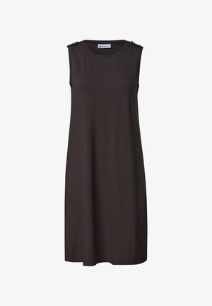 Street One, KNIELANGES KLEID MIT RUNDHALS UND KNOPFDETAIL - Jersey dress - black coffee
