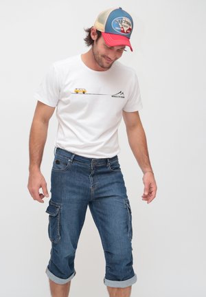 ERWIN CARGO - Denim shorts - blau