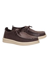 HEYDUDE WALLY NXT MOC - SLIP-ONS - Zapatos con cordones - mole brown wood ash
