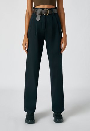 Pantalon classique - mottled black