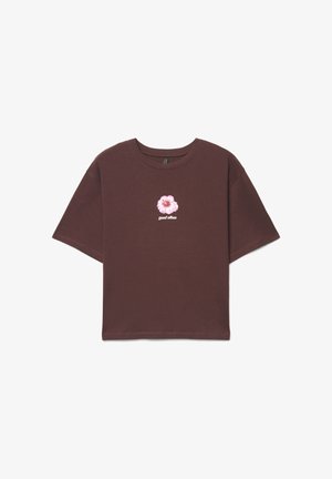 Calliope, T-SHIRT TINTA UNITA - T-shirt con stampa - marrone