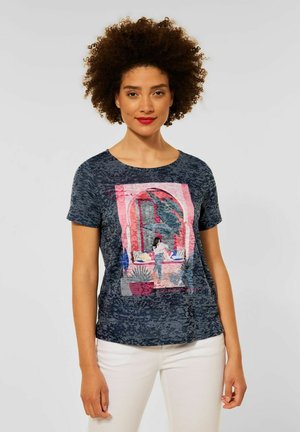 STEINCHEN DEKO - Print T-shirt - blau