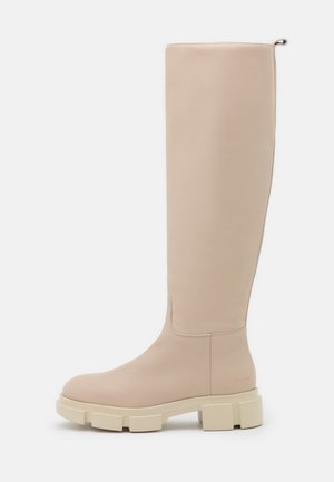 Stivali con plateau - beige